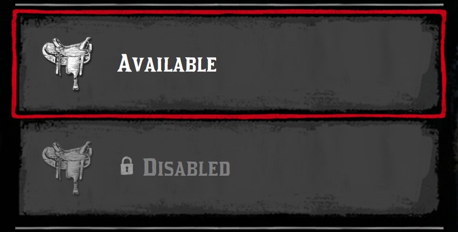 Disabled item