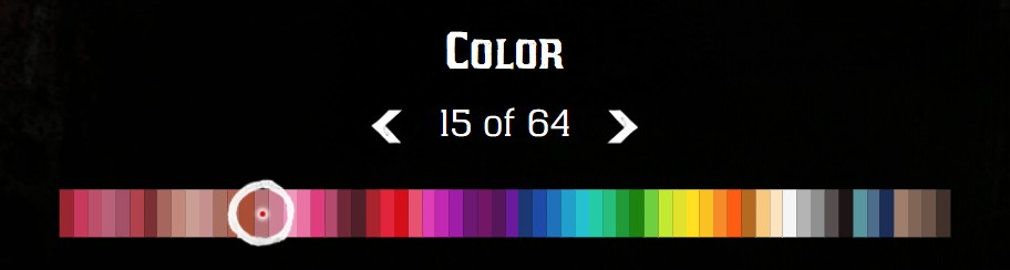 Palette slider