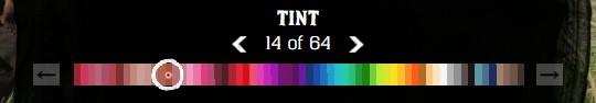 The palette slider