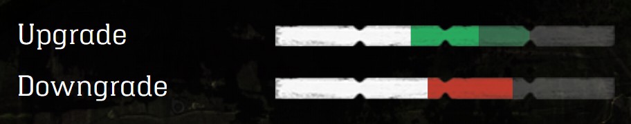 Weapon-bar statistics with several segments